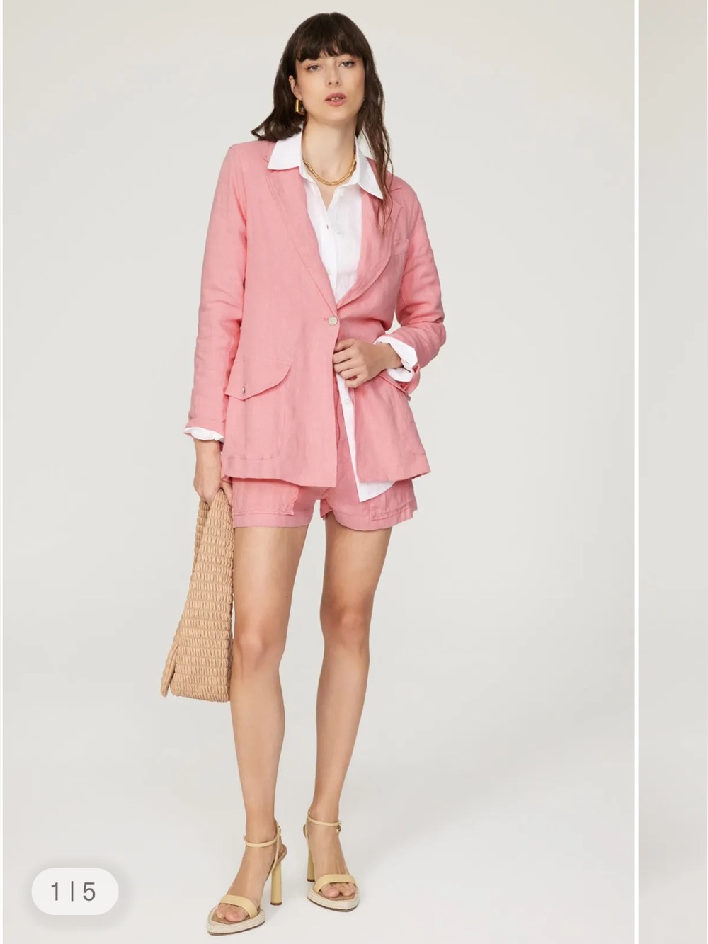 DL1961 Flamingo Pink Linen Blazer B131